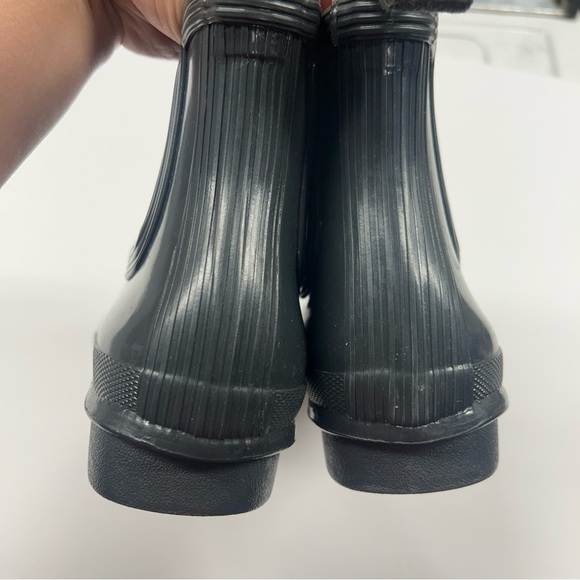 Hunter Original Gloss Chelsea Boots Women’s Rain Rubber Gray Slate Size 8 - Picture 5 of 12